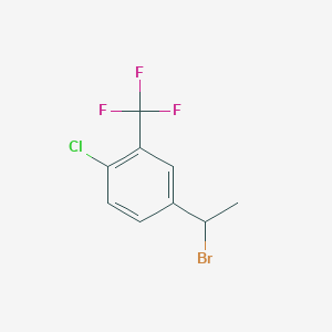 molecular formula C9H7BrClF3 B2506014 4-(1-溴乙基)-1-氯-2-(三氟甲基)苯 CAS No. 1618088-71-3
