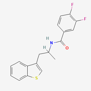 N-(1-(benzo[b]thiophen-3-yl)propan-2-yl)-3,4-difluorobenzamide