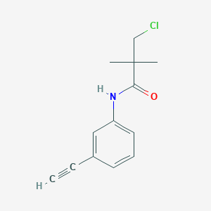 molecular formula C13H14ClNO B2506035 3-氯-N-(3-乙炔基苯基)-2,2-二甲基丙酰胺 CAS No. 882747-28-6