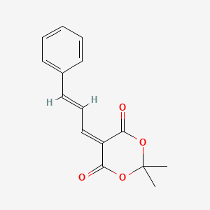 molecular formula C15H14O4 B2506037 2,2-二甲基-5-(3-苯基-2-丙烯基)-1,3-二氧杂环-4,6-二酮 CAS No. 548765-13-5