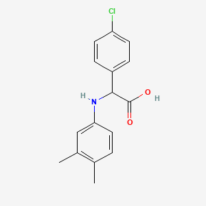 (4-Chloro-phenyl)-(3,4-dimethyl-phenylamino)-acetic acid