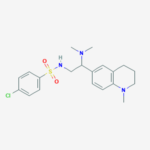 4-chloro-N-(2-(dimethylamino)-2-(1-methyl-1,2,3,4-tetrahydroquinolin-6-yl)ethyl)benzenesulfonamide