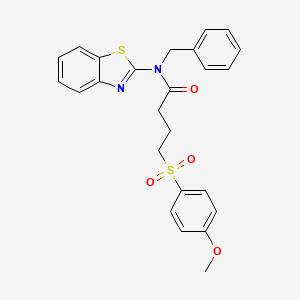 N-(benzo[d]thiazol-2-yl)-N-benzyl-4-((4-methoxyphenyl)sulfonyl)butanamide