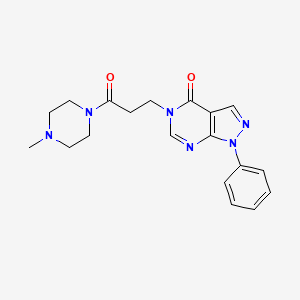 5-(3-(4-methylpiperazin-1-yl)-3-oxopropyl)-1-phenyl-1H-pyrazolo[3,4-d]pyrimidin-4(5H)-one