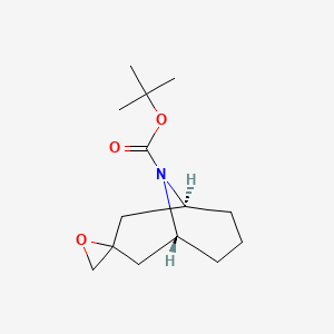 molecular formula C14H23NO3 B2506071 tert-butyl (1R,3s,5S)-9-azaspiro[bicyclo[3.3.1]nonane-3,2'-oxirane]-9-carboxylate CAS No. 2361608-72-0