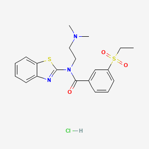 N-(benzo[d]thiazol-2-yl)-N-(2-(dimethylamino)ethyl)-3-(ethylsulfonyl)benzamide hydrochloride
