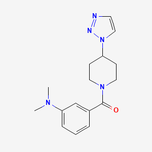 molecular formula C16H21N5O B2506092 N,N-dimethyl-3-[4-(1H-1,2,3-triazol-1-yl)piperidine-1-carbonyl]aniline CAS No. 1798489-62-9