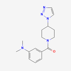 molecular formula C16H21N5O B2506092 (4-(1H-1,2,3-triazol-1-yl)piperidin-1-yl)(3-(dimethylamino)phenyl)methanone CAS No. 1798489-62-9