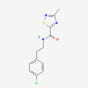 molecular formula C12H12ClN3OS B2506094 N-[2-(4-CHLOROPHENYL)ETHYL]-3-METHYL-1,2,4-THIADIAZOLE-5-CARBOXAMIDE CAS No. 1448044-24-3