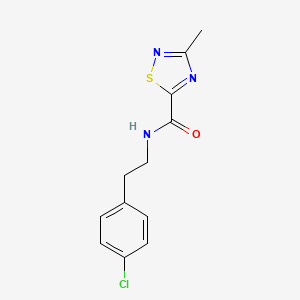 molecular formula C12H12ClN3OS B2506094 N-(4-chlorophenethyl)-3-methyl-1,2,4-thiadiazole-5-carboxamide CAS No. 1448044-24-3