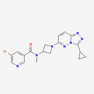 molecular formula C18H18BrN7O B2506097 5-bromo-N-(1-(3-cyclopropyl-[1,2,4]triazolo[4,3-b]pyridazin-6-yl)azetidin-3-yl)-N-methylnicotinamide CAS No. 2310128-91-5