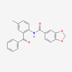 N-(2-benzoyl-4-methylphenyl)benzo[d][1,3]dioxole-5-carboxamide