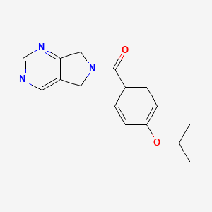 molecular formula C16H17N3O2 B2506101 (4-isopropoxyphenyl)(5H-pyrrolo[3,4-d]pyrimidin-6(7H)-yl)methanone CAS No. 1448059-06-0