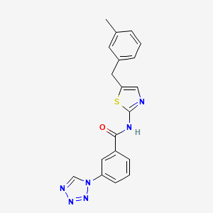 molecular formula C19H16N6OS B2506102 N-[5-(3-methylbenzyl)-1,3-thiazol-2-yl]-3-(1H-tetrazol-1-yl)benzamide CAS No. 915926-03-3