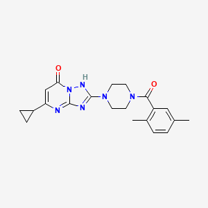 5-cyclopropyl-2-(4-(2,5-dimethylbenzoyl)piperazin-1-yl)-[1,2,4]triazolo[1,5-a]pyrimidin-7(4H)-one