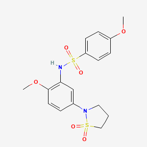 N-(5-(1,1-dioxidoisothiazolidin-2-yl)-2-methoxyphenyl)-4-methoxybenzenesulfonamide