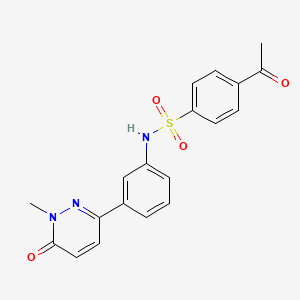 4-acetyl-N-(3-(1-methyl-6-oxo-1,6-dihydropyridazin-3-yl)phenyl)benzenesulfonamide