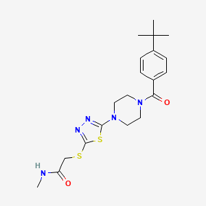 2-((5-(4-(4-(tert-butyl)benzoyl)piperazin-1-yl)-1,3,4-thiadiazol-2-yl)thio)-N-methylacetamide