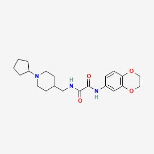 N1-((1-cyclopentylpiperidin-4-yl)methyl)-N2-(2,3-dihydrobenzo[b][1,4]dioxin-6-yl)oxalamide