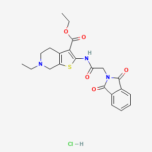 Ethyl 2-(2-(1,3-dioxoisoindolin-2-yl)acetamido)-6-ethyl-4,5,6,7-tetrahydrothieno[2,3-c]pyridine-3-carboxylate hydrochloride