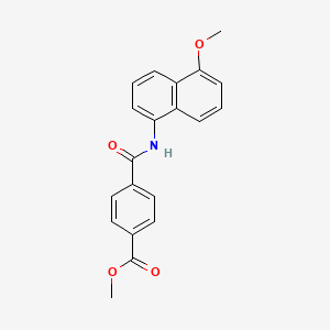 molecular formula C20H17NO4 B2506180 Methyl 4-[(5-methoxynaphthalen-1-yl)carbamoyl]benzoate CAS No. 476326-61-1