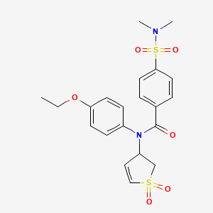 molecular formula C21H24N2O6S2 B2506204 4-(dimethylsulfamoyl)-N-(1,1-dioxo-2,3-dihydro-1lambda6-thiophen-3-yl)-N-(4-ethoxyphenyl)benzamide CAS No. 863021-04-9