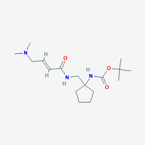 Tert-butyl N-[1-[[[(E)-4-(dimethylamino)but-2-enoyl]amino]methyl]cyclopentyl]carbamate