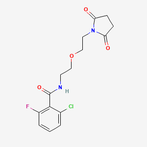 2-chloro-N-(2-(2-(2,5-dioxopyrrolidin-1-yl)ethoxy)ethyl)-6-fluorobenzamide