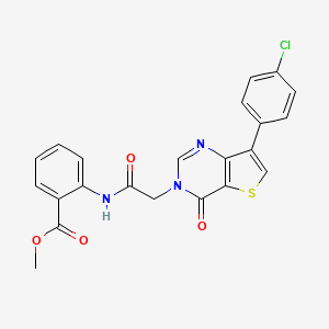 methyl 2-({[7-(4-chlorophenyl)-4-oxothieno[3,2-d]pyrimidin-3(4H)-yl]acetyl}amino)benzoate
