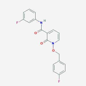 molecular formula C19H14F2N2O3 B2506231 N-(3-fluorophenyl)-1-[(4-fluorophenyl)methoxy]-2-oxo-1,2-dihydropyridine-3-carboxamide CAS No. 868678-12-0