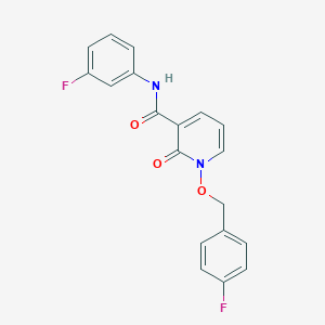 N-(3-fluorophenyl)-1-[(4-fluorophenyl)methoxy]-2-oxopyridine-3-carboxamide