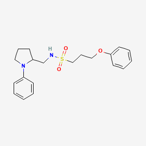 B2506287 3-phenoxy-N-[(1-phenylpyrrolidin-2-yl)methyl]propane-1-sulfonamide CAS No. 1797141-18-4