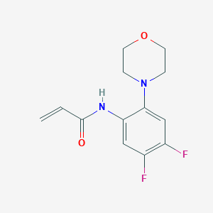molecular formula C13H14F2N2O2 B2506342 N-(4,5-Difluoro-2-morpholin-4-ylphenyl)prop-2-enamide CAS No. 2305282-61-3