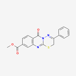 methyl 6-oxo-3-phenyl-2H,6H-[1,3,4]thiadiazino[2,3-b]quinazoline-9-carboxylate