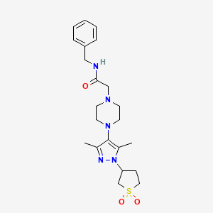 N-benzyl-2-(4-(1-(1,1-dioxidotetrahydrothiophen-3-yl)-3,5-dimethyl-1H-pyrazol-4-yl)piperazin-1-yl)acetamide