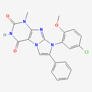 8-(5-chloro-2-methoxyphenyl)-1-methyl-7-phenyl-1H-imidazo[2,1-f]purine-2,4(3H,8H)-dione