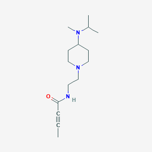 molecular formula C15H27N3O B2506417 N-(2-{4-[methyl(propan-2-yl)amino]piperidin-1-yl}ethyl)but-2-ynamide CAS No. 2411256-62-5