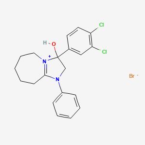 3-(3,4-dichlorophenyl)-3-hydroxy-1-phenyl-3,5,6,7,8,9-hexahydro-2H-imidazo[1,2-a]azepin-1-ium bromide