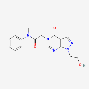 2-[1-(2-hydroxyethyl)-4-oxopyrazolo[3,4-d]pyrimidin-5-yl]-N-methyl-N-phenylacetamide