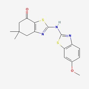 2-((6-methoxybenzo[d]thiazol-2-yl)amino)-5,5-dimethyl-5,6-dihydrobenzo[d]thiazol-7(4H)-one