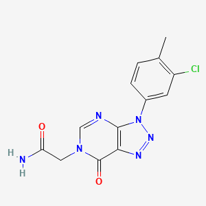 2-[3-(3-Chloro-4-methylphenyl)-7-oxotriazolo[4,5-d]pyrimidin-6-yl]acetamide