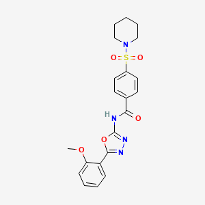 N-[5-(2-methoxyphenyl)-1,3,4-oxadiazol-2-yl]-4-piperidin-1-ylsulfonylbenzamide