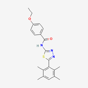 4-ethoxy-N-[5-(2,3,5,6-tetramethylphenyl)-1,3,4-thiadiazol-2-yl]benzamide