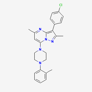 3-(4-Chlorophenyl)-2,5-dimethyl-7-(4-(o-tolyl)piperazin-1-yl)pyrazolo[1,5-a]pyrimidine