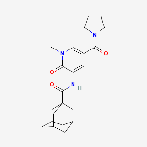 molecular formula C22H29N3O3 B2506594 N-[1-methyl-2-oxo-5-(pyrrolidine-1-carbonyl)-1,2-dihydropyridin-3-yl]adamantane-1-carboxamide CAS No. 1203024-83-2