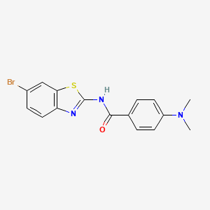 molecular formula C16H14BrN3OS B2506605 N-(6-bromo-1,3-benzothiazol-2-yl)-4-(dimethylamino)benzamide CAS No. 476295-20-2
