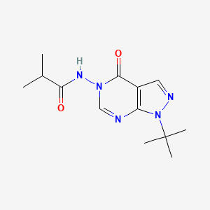 molecular formula C13H19N5O2 B2506667 N-{1-tert-butyl-4-oxo-1H,4H,5H-pyrazolo[3,4-d]pyrimidin-5-yl}-2-methylpropanamide CAS No. 919854-76-5