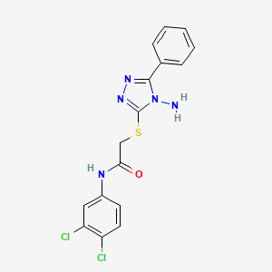 B2506701 2-((4-amino-5-phenyl-4H-1,2,4-triazol-3-yl)thio)-N-(3,4-dichlorophenyl)acetamide CAS No. 573706-72-6