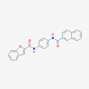 molecular formula C26H18N2O3 B250675 N-[4-(2-naphthoylamino)phenyl]-1-benzofuran-2-carboxamide 