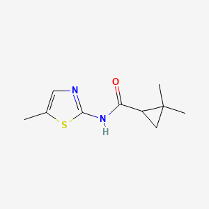 molecular formula C10H14N2OS B2506767 2,2-dimethyl-N-(5-methyl-1,3-thiazol-2-yl)cyclopropane-1-carboxamide CAS No. 2310083-24-8